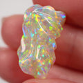 Red-orange crystal opal 9.2ct natural solid Australian opal from Coober Pedy