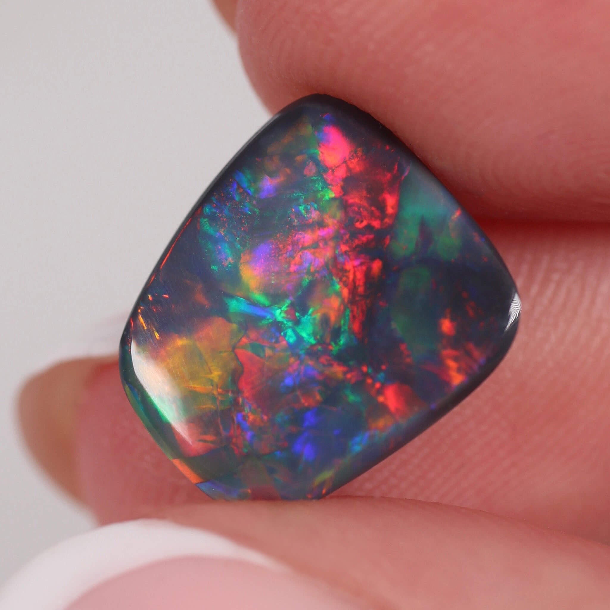2.56ct Black Opal - 12.3 x 11.3 x 2.5mm