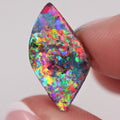 Winton boulder opal 7.16ct showing rich red-green play-of-colour