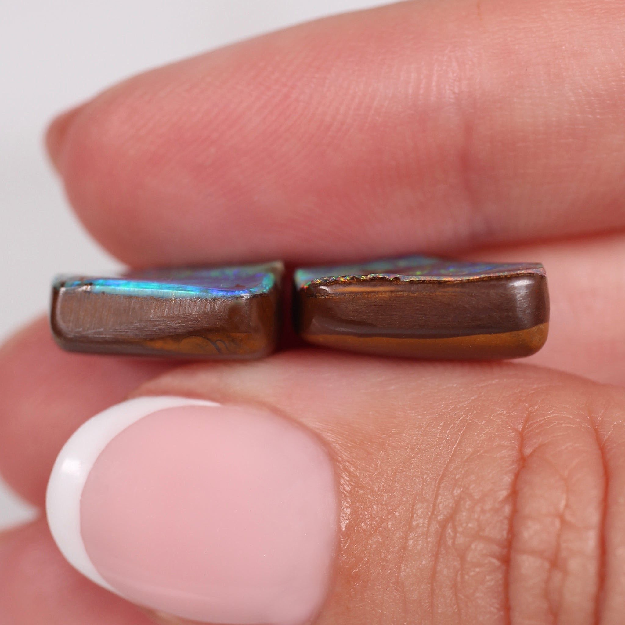 16.82ct Boulder Opal Pair - 13.95 x 12.43 x 5.40mm