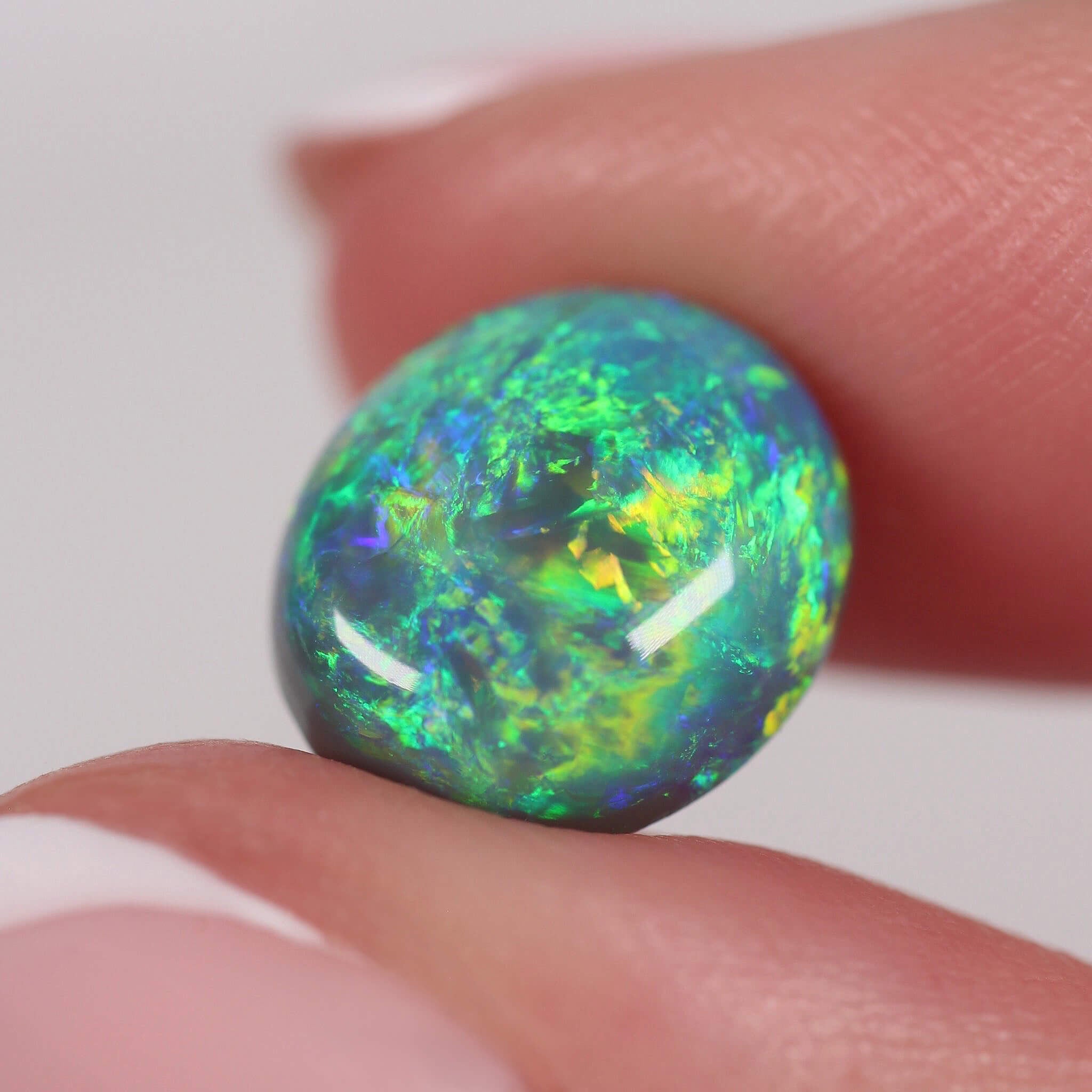 3.58ct Black Opal 11.1 x 9.6 x 5.8mm