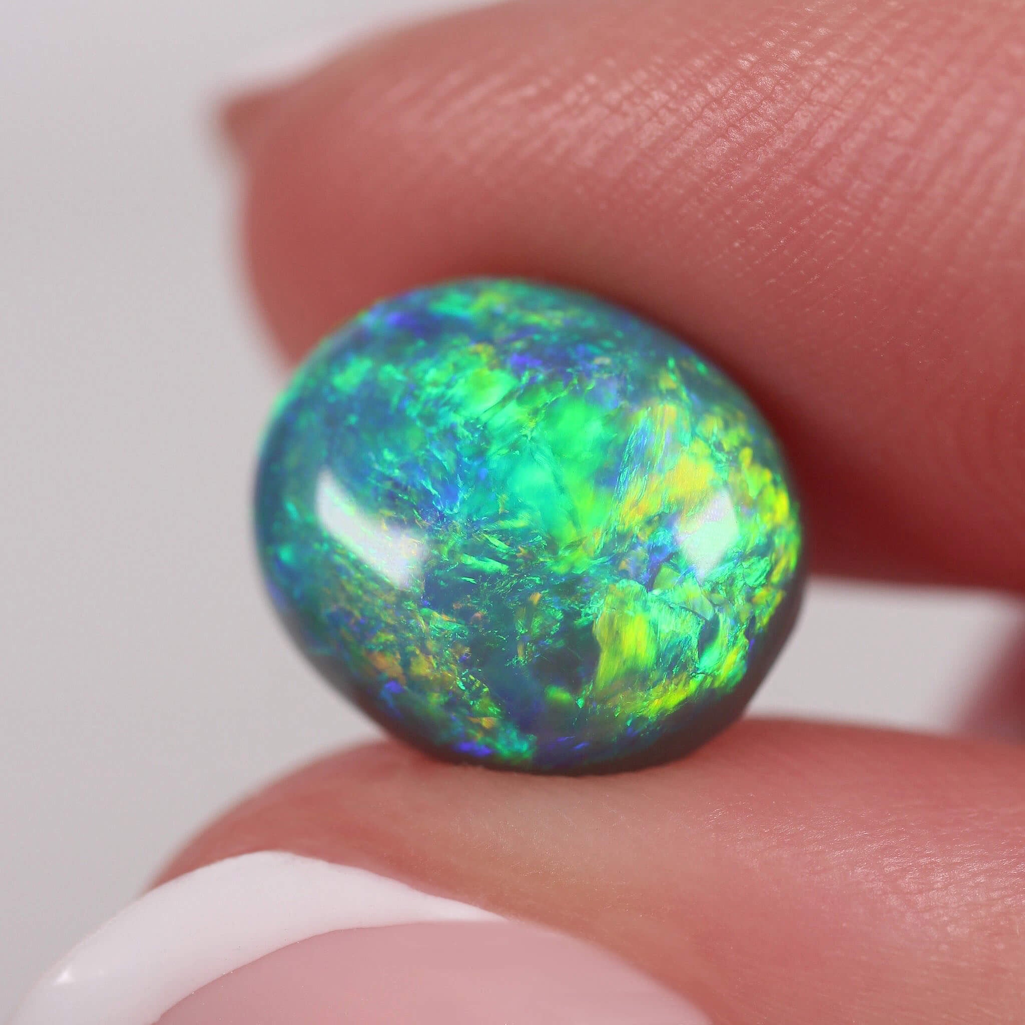 3.58ct Black Opal 11.1 x 9.6 x 5.8mm
