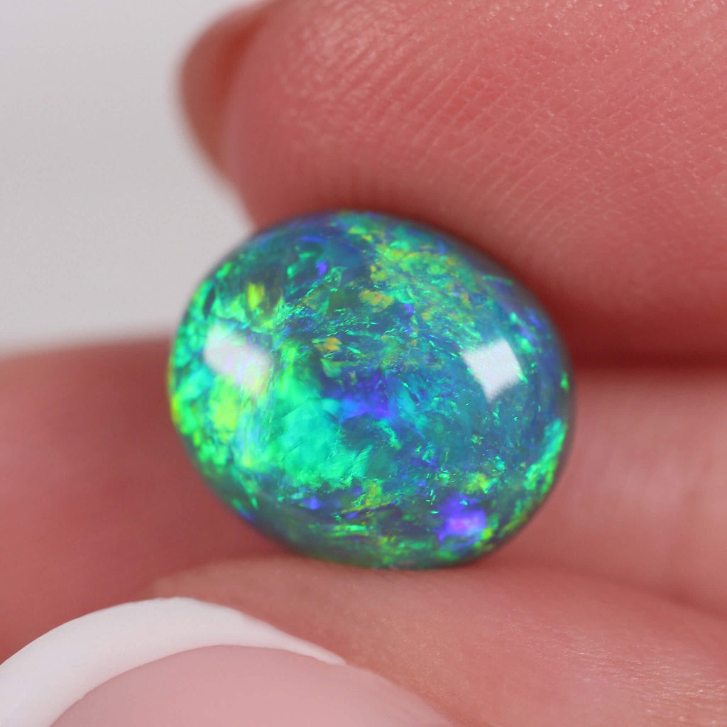 3.58ct Black Opal 11.1 x 9.6 x 5.8mm