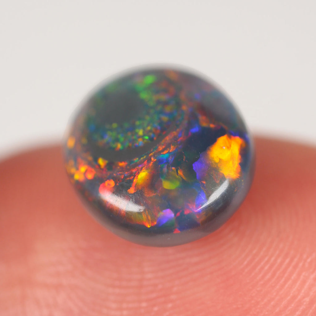 2.85ct Black Opal - 11 x 9.2 x 4.5mm