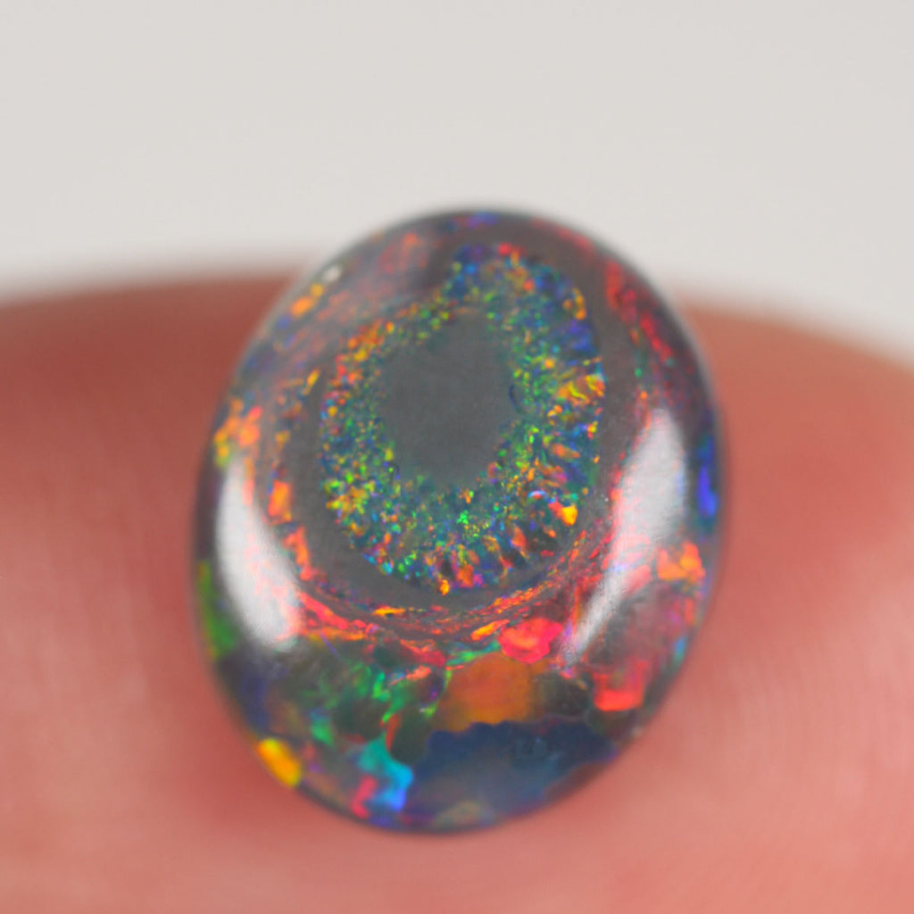 2.85ct Black Opal - 11 x 9.2 x 4.5mm