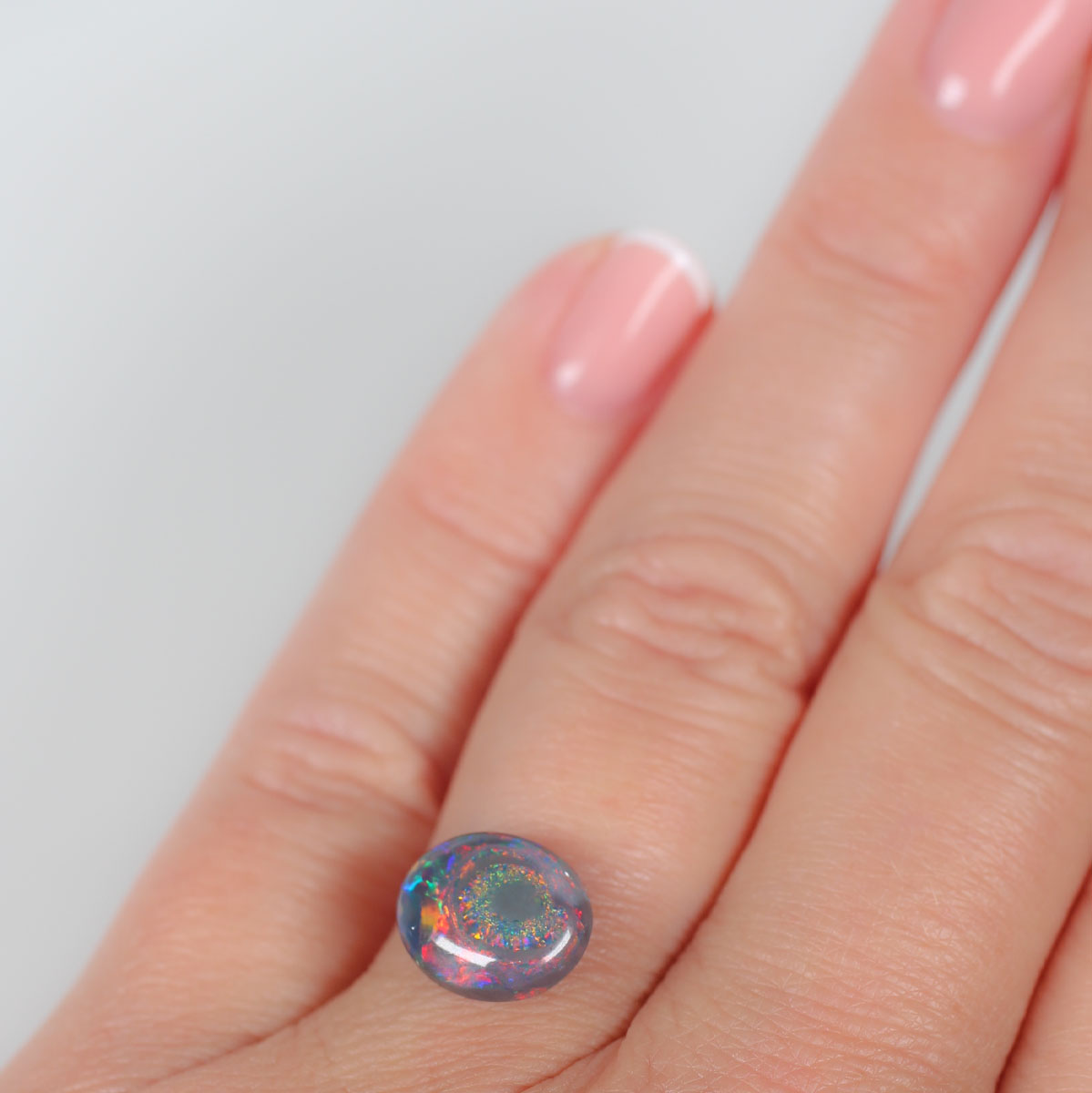 2.85ct Black Opal - 11 x 9.2 x 4.5mm