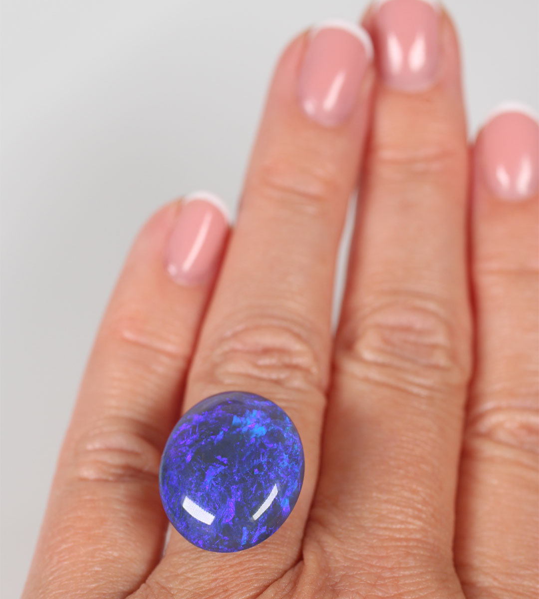 16.04ct Black Crystal Opal - 19.1 x 17 x 8.4mm