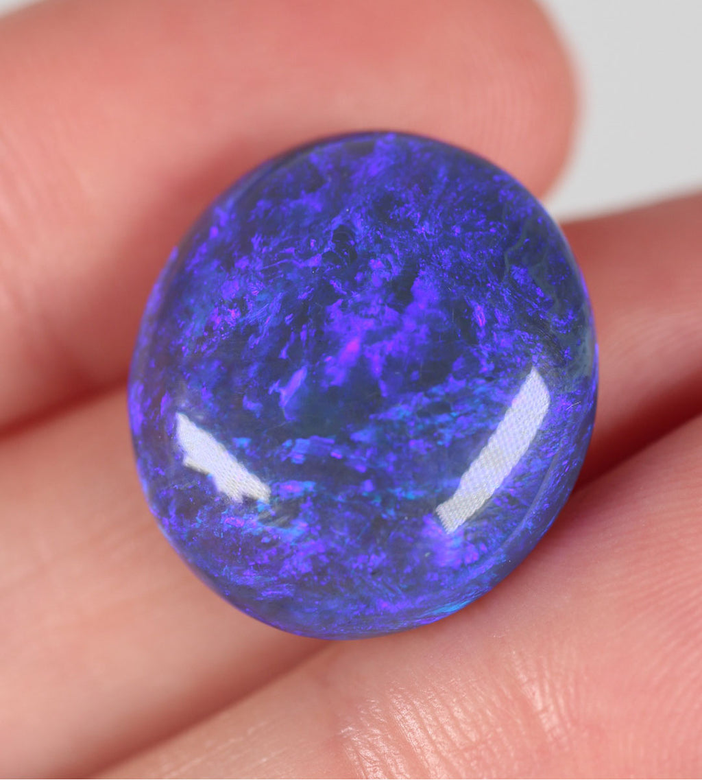 16.04ct Black Crystal Opal - 19.1 x 17 x 8.4mm