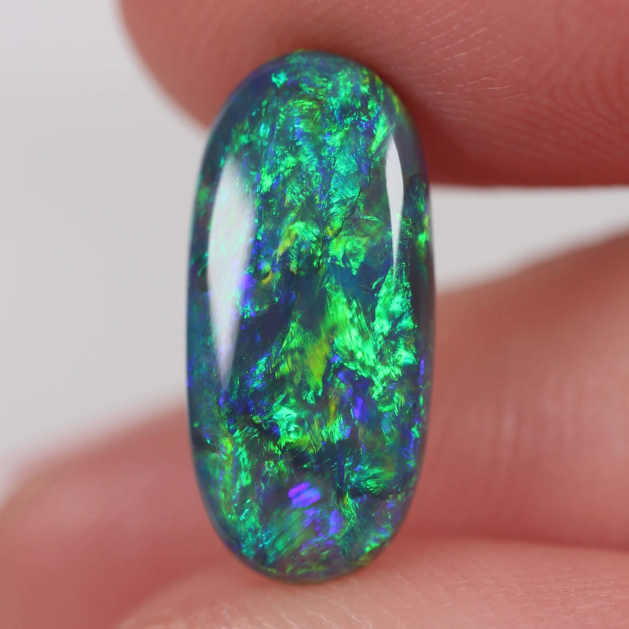 3.28ct Black Opal - 16 x 7.5 x 4.1mm