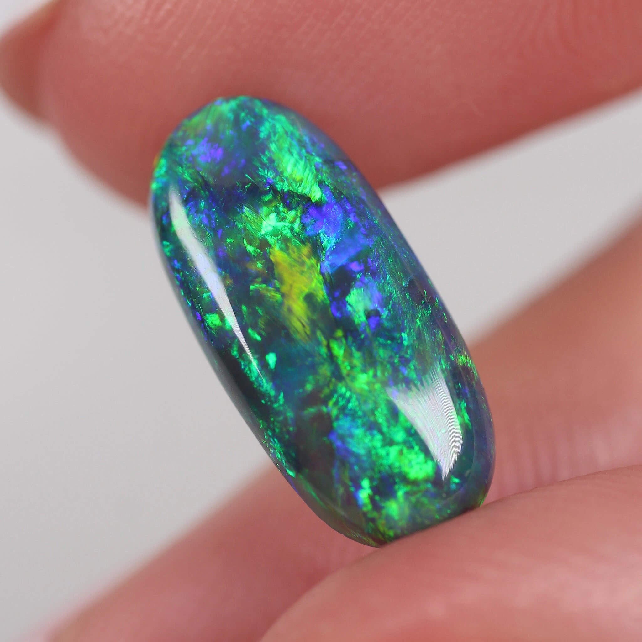 3.28ct Black Opal - 16 x 7.5 x 4.1mm