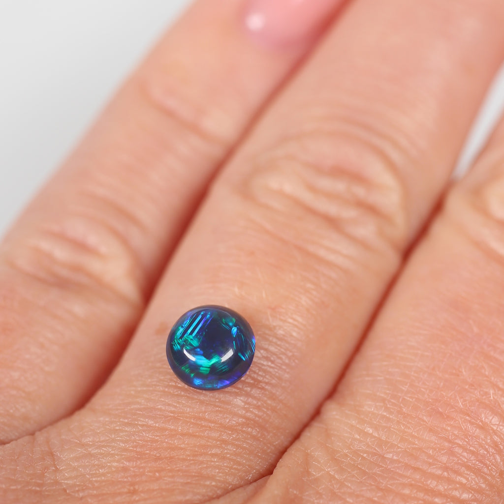 1.11ct Black Opal - 6.8 x 6.7 x 4.0mm