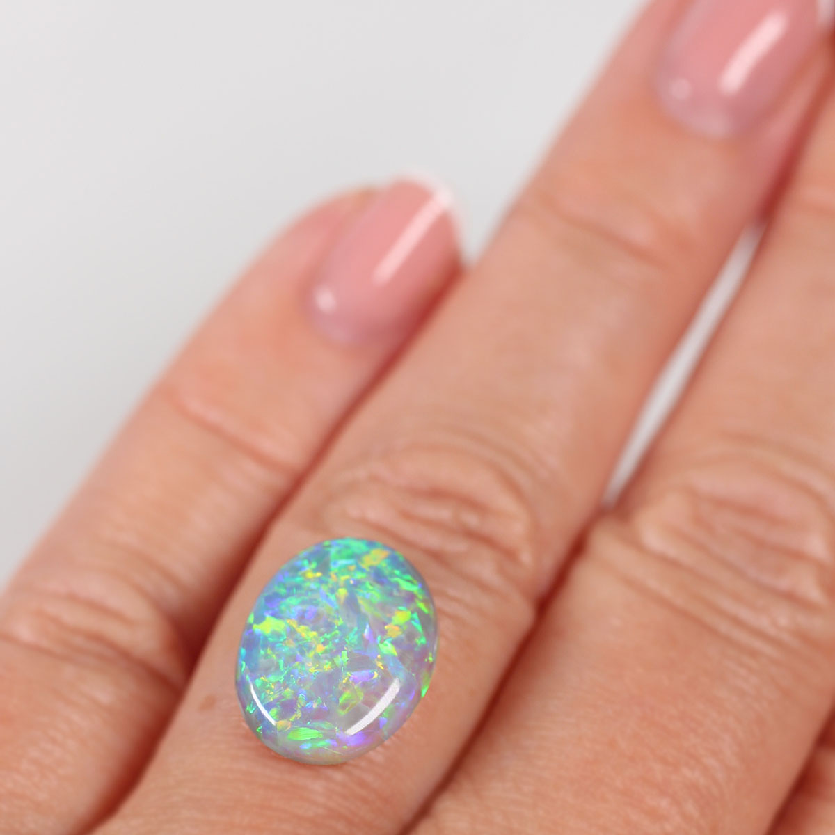 4.4ct Dark Crystal Opal - 14.5 x 11 x 4.3mm