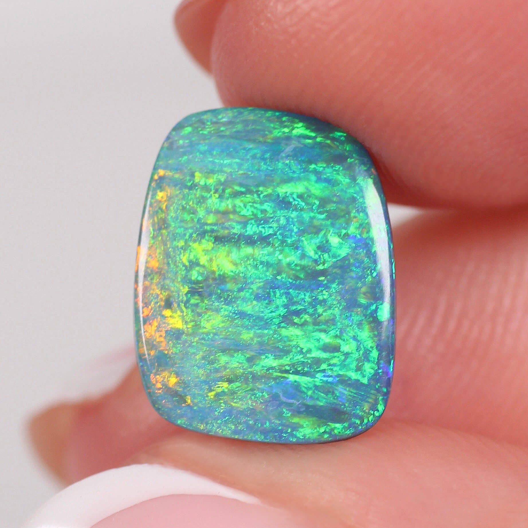 3.76ct Boulder opal - 12.44 x 9.85 x 3.06mm