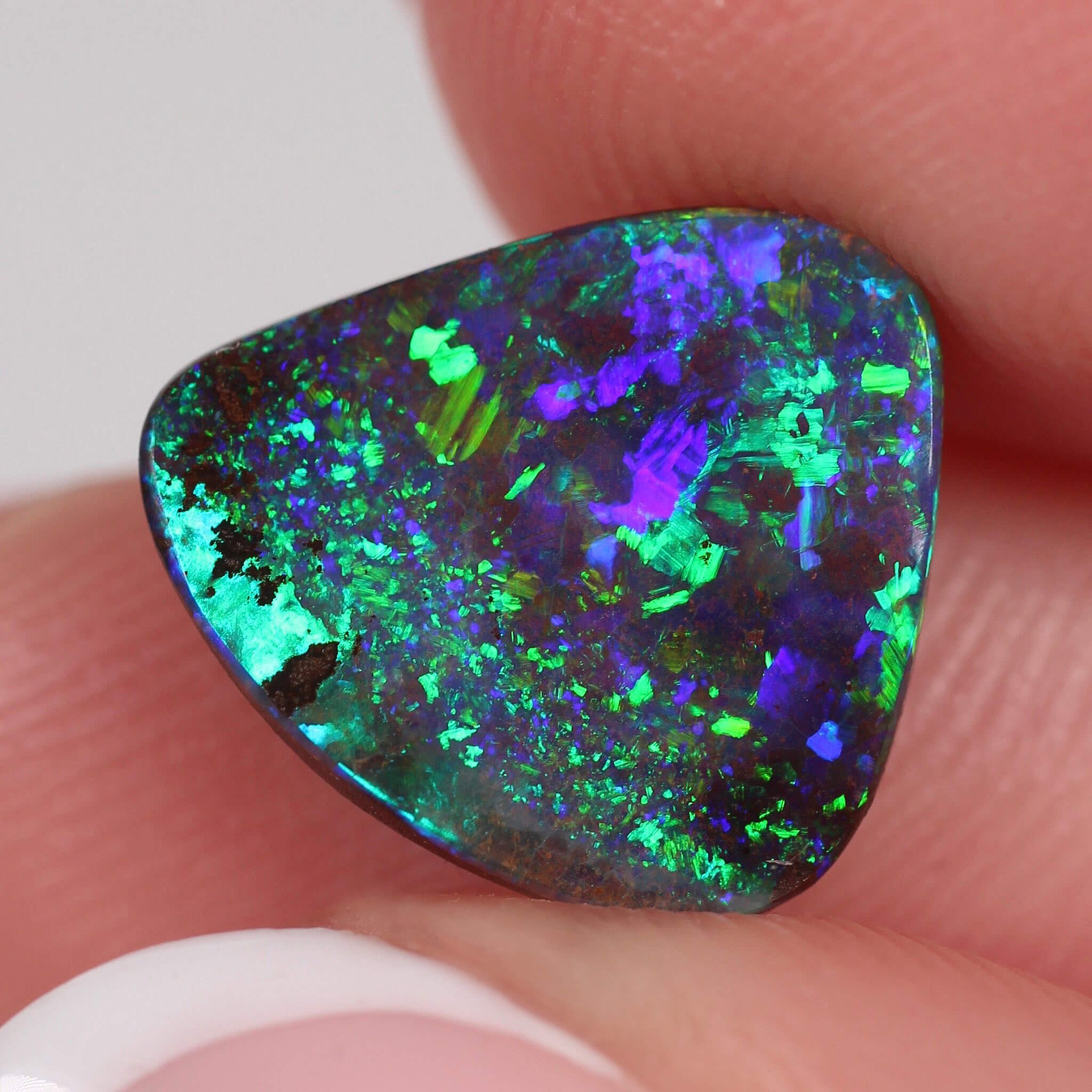 3.68ct Boulder Opal - 12.49 x 11.70 x 3.85 mm