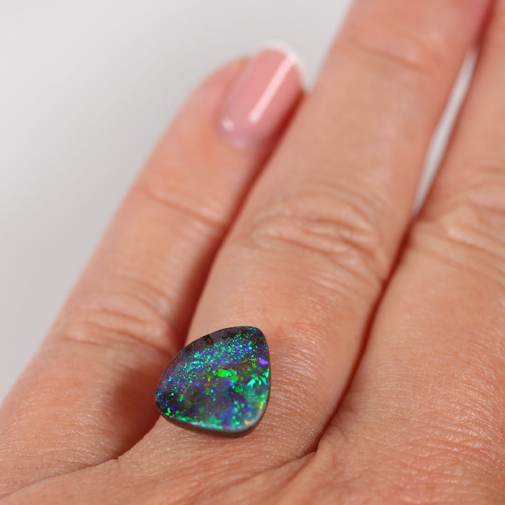 3.68ct Boulder Opal - 12.49 x 11.70 x 3.85 mm