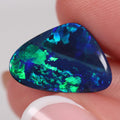 Natural boulder opal from Winton, 9.1ct with bright blue-green flash