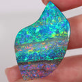 54.5ct Australian boulder opal cabochon with red-orange palette