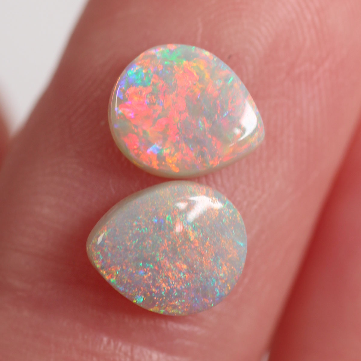 1.5 ct Light Opal Pair - 6.4 x 7.6 x 2.6mm