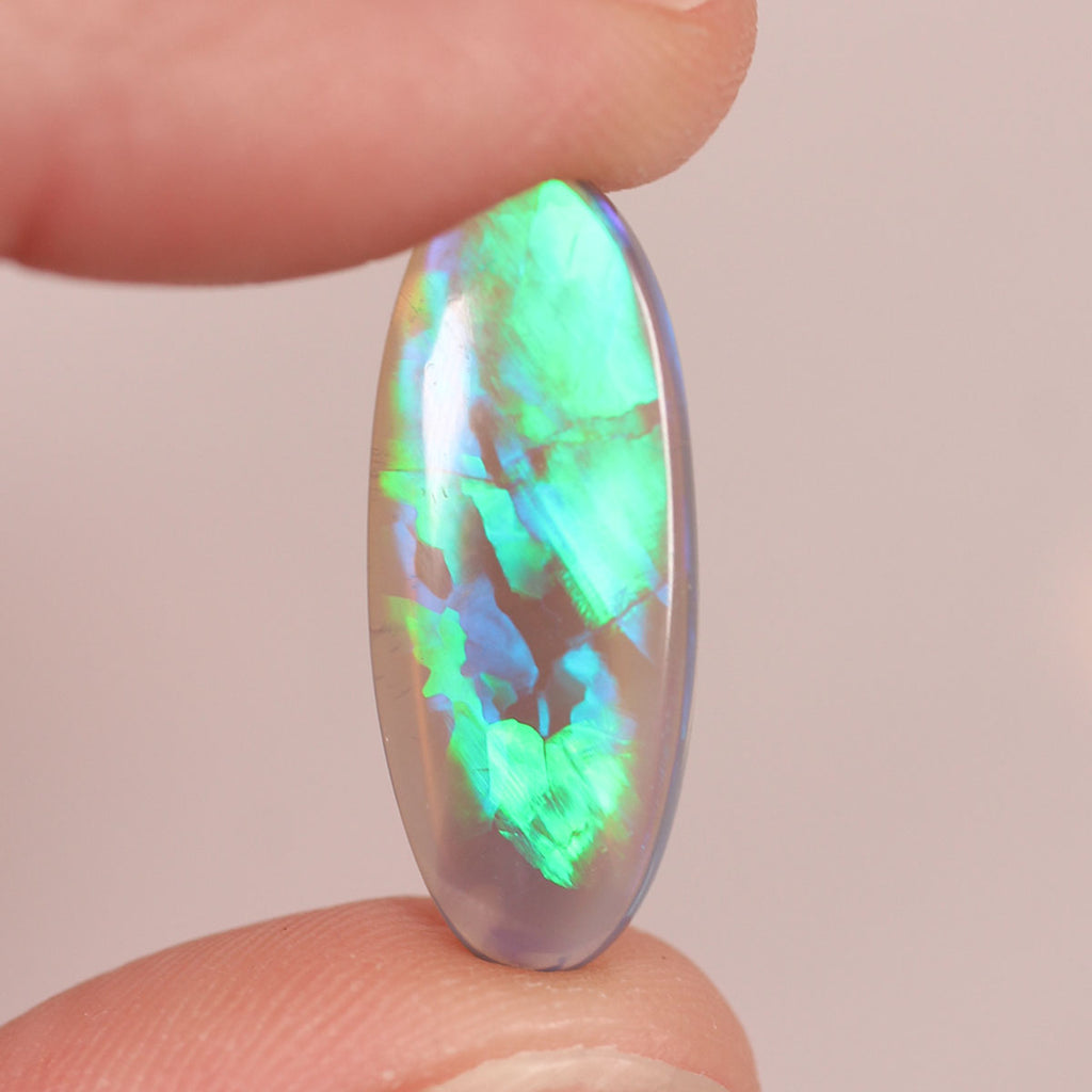 Lightning Ridge Dark Crystal Opal 4.9ct Natural Solid Bright Purple Green Foil Flash