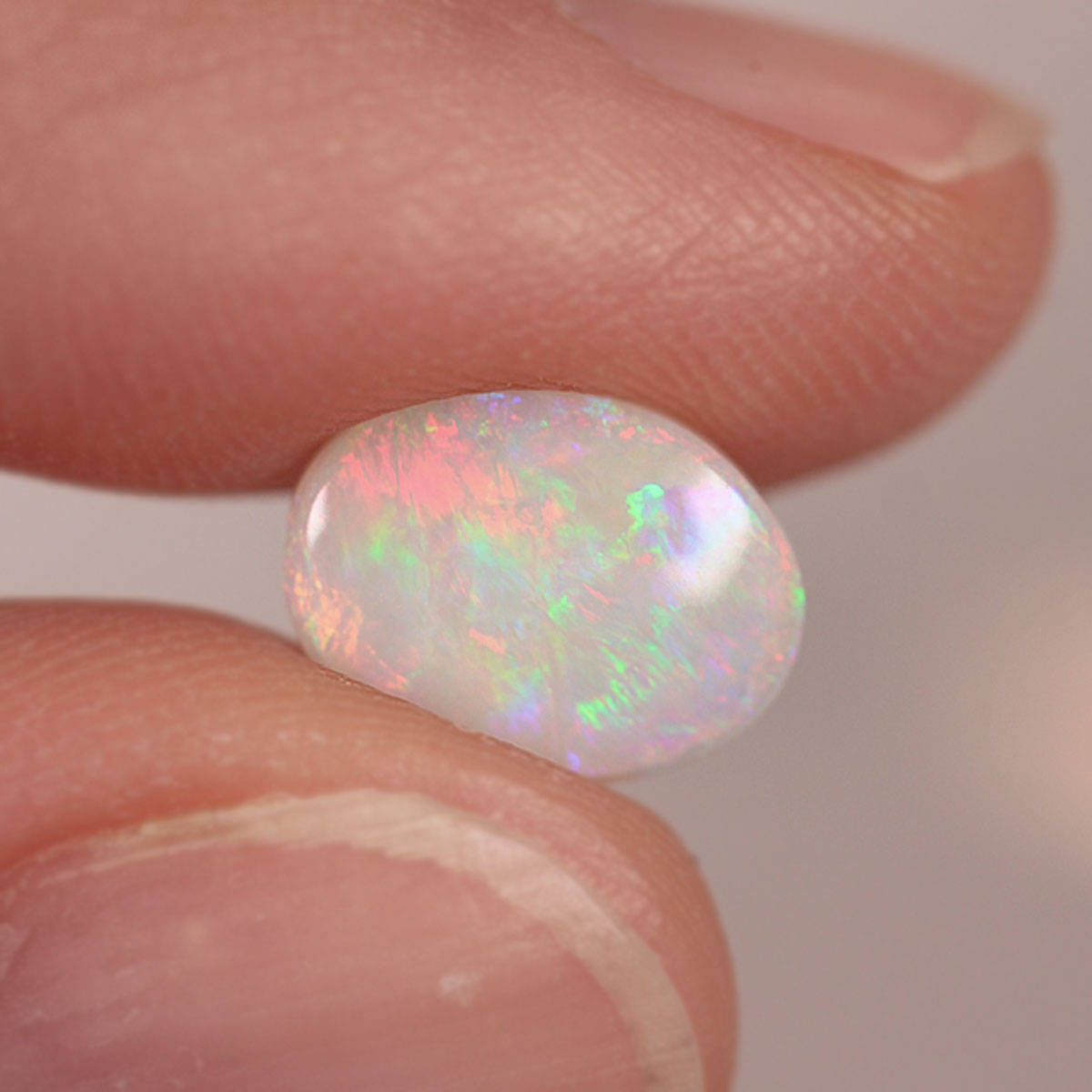 Lightning Ridge Light Opal 1.4ct Natural Solid Pink Green Foil and Palette