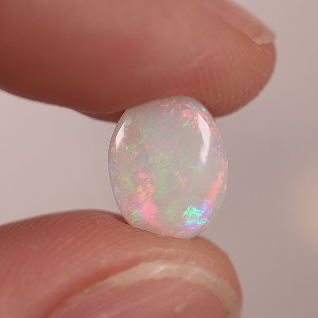 Coober Pedy Light Opal 1.4ct Natural Solid Pink Green Foil and Palette