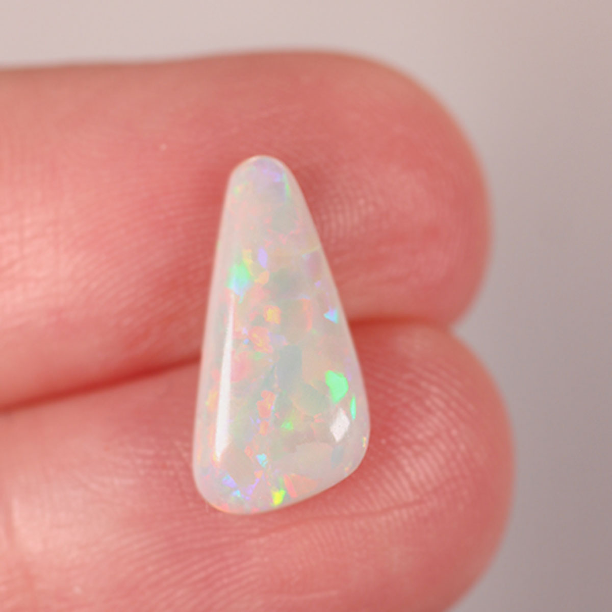 Coober Pedy Light Opal 1.5ct Natural Solid Bright Orange Green Flagstone
