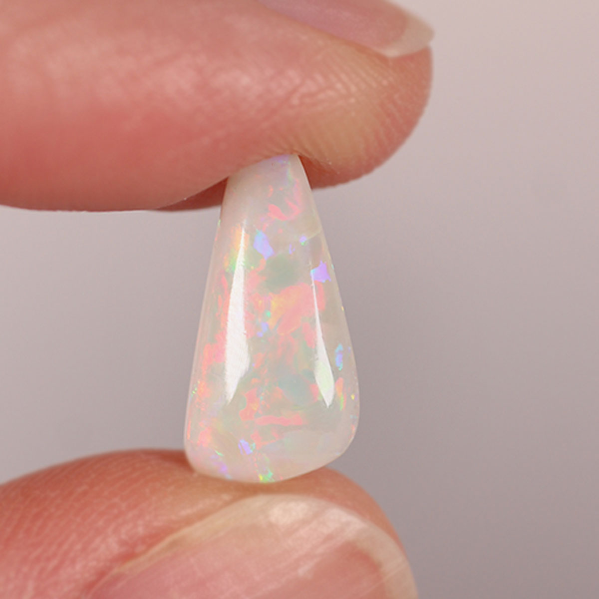 Coober Pedy Light Opal 1.5ct Natural Solid Bright Orange Green Flagstone