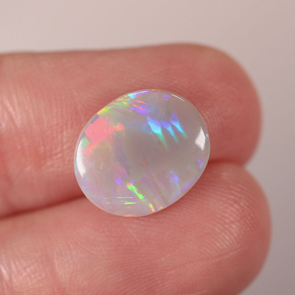 Lightning Ridge Light Opal 2.5ct Natural Solid Bright Blue Orange Striated / Foil