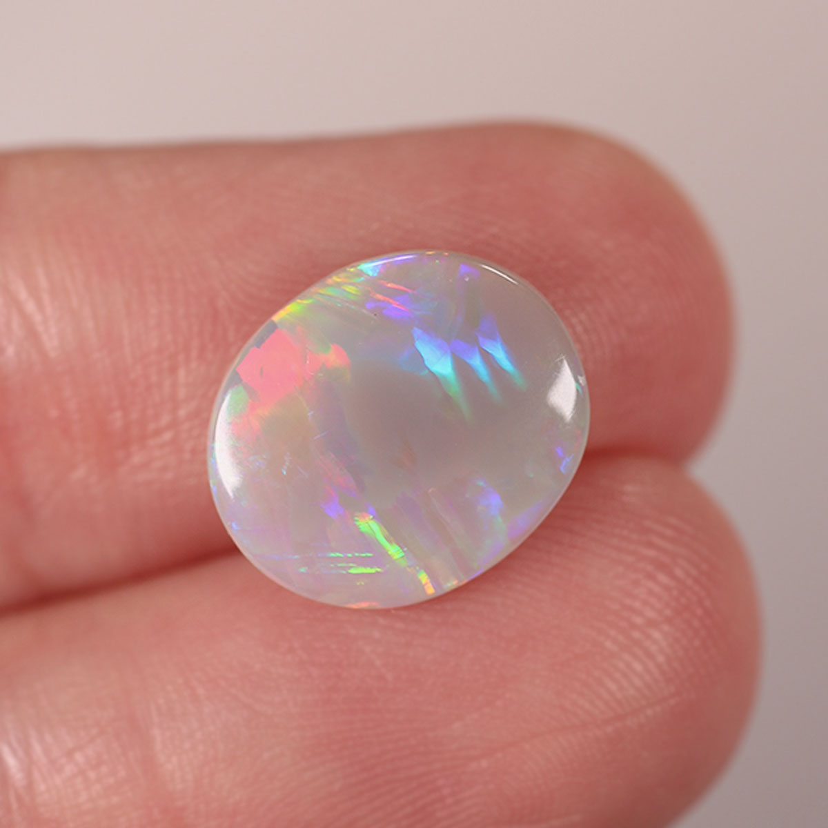 Lightning Ridge Light Opal 2.5ct Natural Solid Bright Blue Orange Striated / Foil