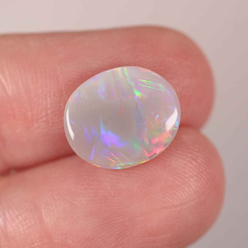 Lightning Ridge Light Opal 2.5ct Natural Solid Bright Blue Orange Striated / Foil