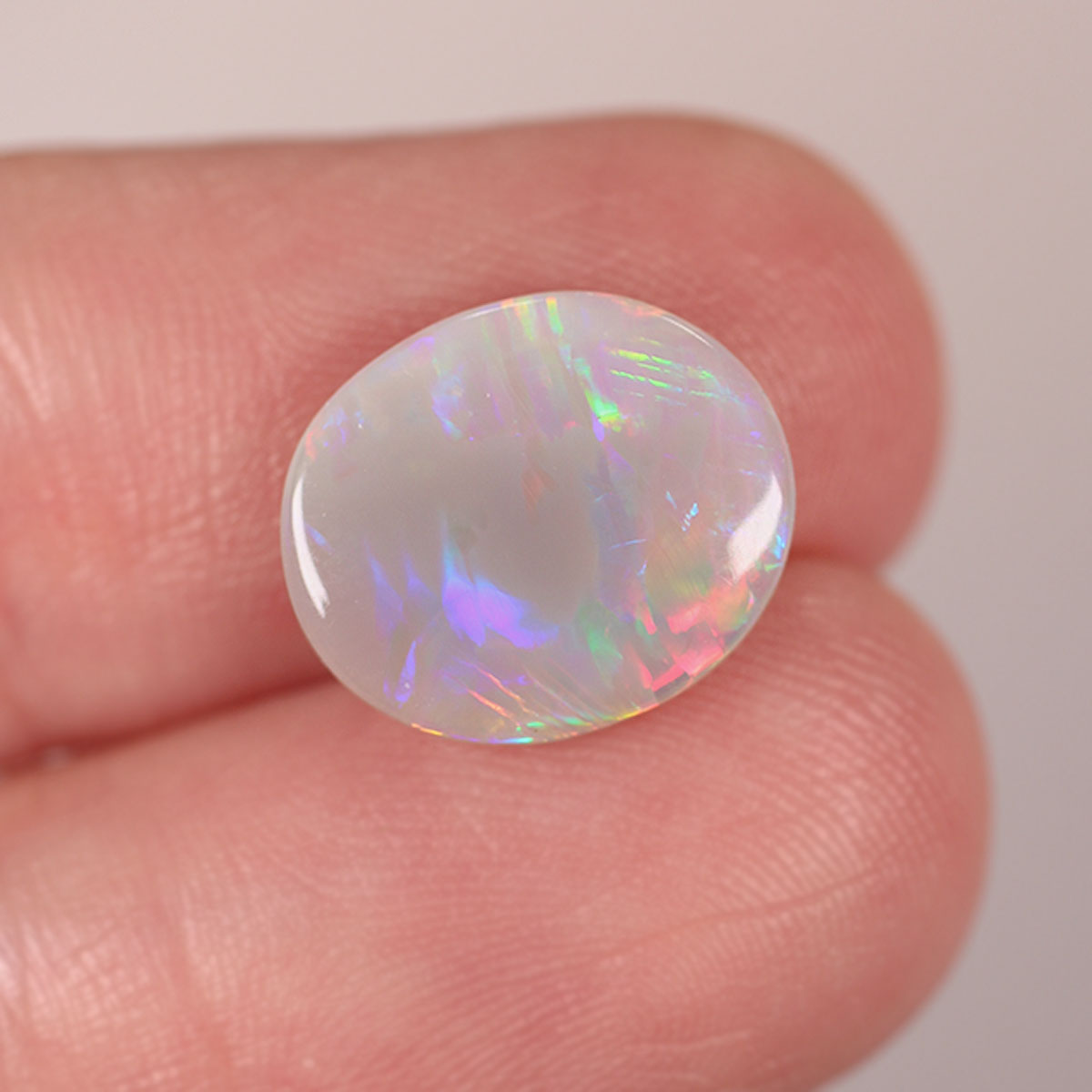 Lightning Ridge Light Opal 2.5ct Natural Solid Bright Blue Orange Striated / Foil
