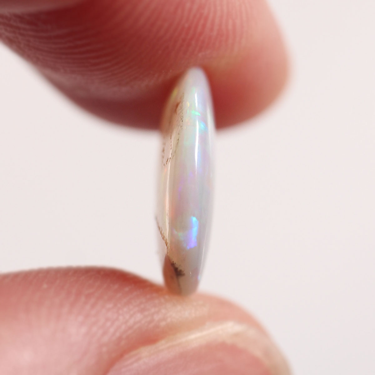 Coober Pedy Dark Opal 2.5ct Natural Solid Bright Blue Orange Striated / Foil