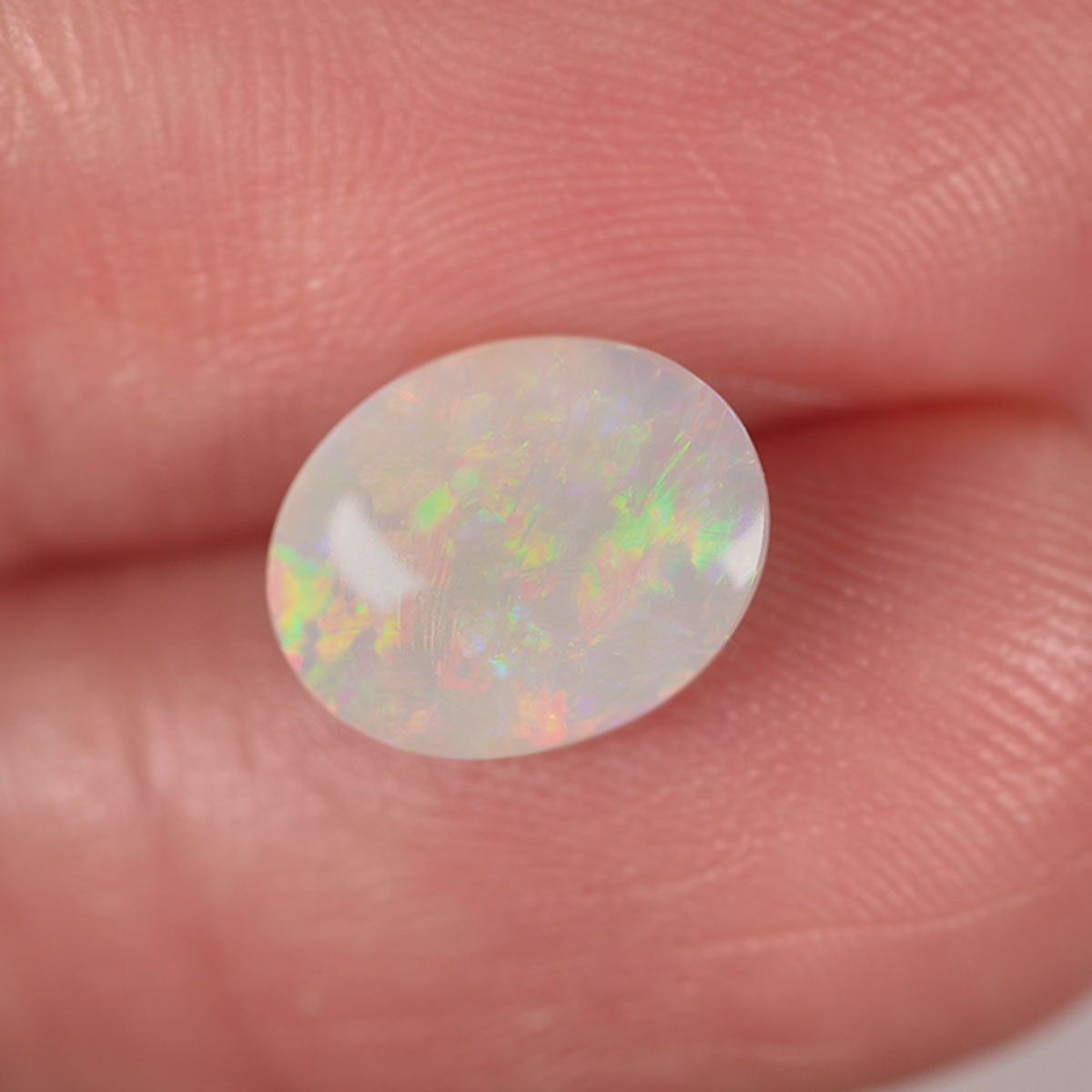 Coober Pedy Light Opal 1.4ct Natural Solid Bright Green Orange Floral