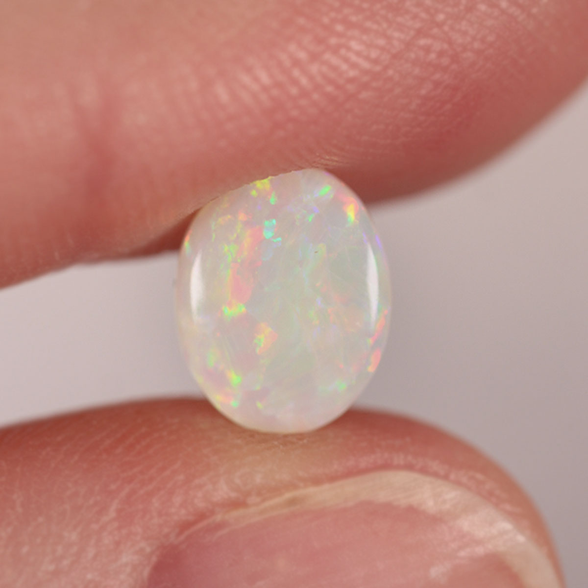 Coober Pedy Light Opal 1.4ct Natural Solid Bright Green Orange Floral