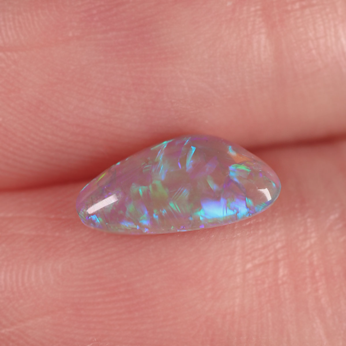 Lightning Ridge Dark Crystal 0.83ct Natural Solid Bright Blue Green Mackerel