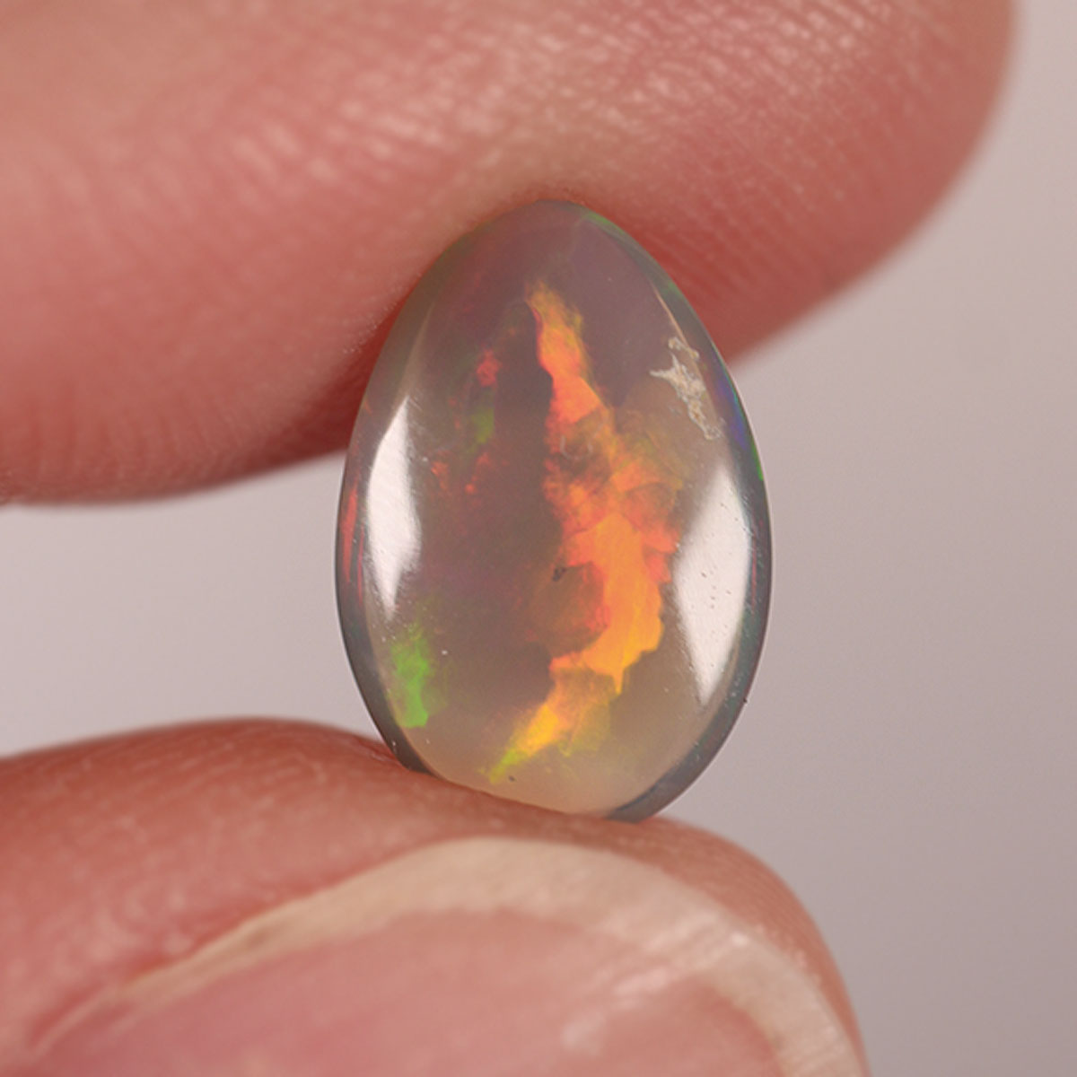 Lightning Ridge Dark Crystal 1.4ct Natural Solid Bright Green Orange Foil