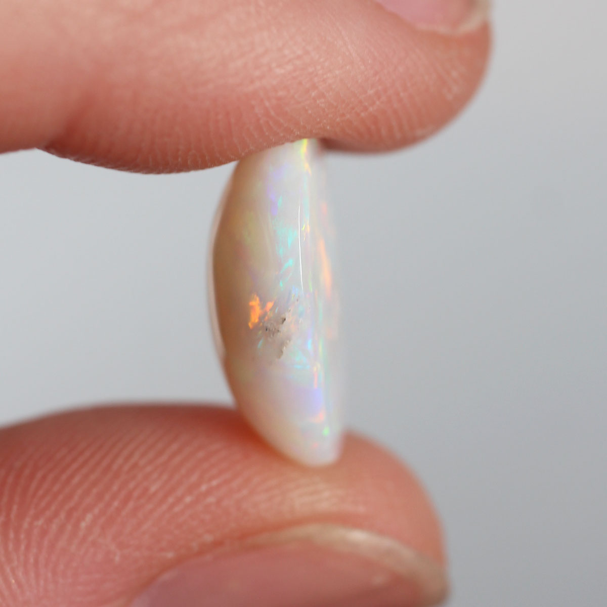 Coober Pedy Light Opal 6ct Natural Solid Bright Green Orange Foil Flash/Floral