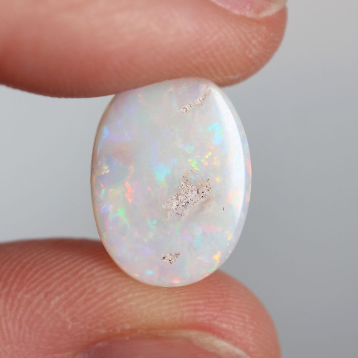 Coober Pedy Light Opal 6ct Natural Solid Bright Green Orange Foil Flash/Floral