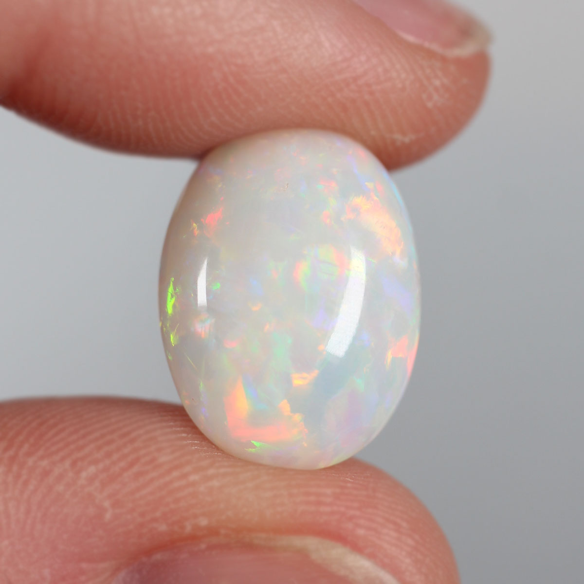 Coober Pedy Light Opal 6ct Natural Solid Bright Green Orange Foil Flash/Floral