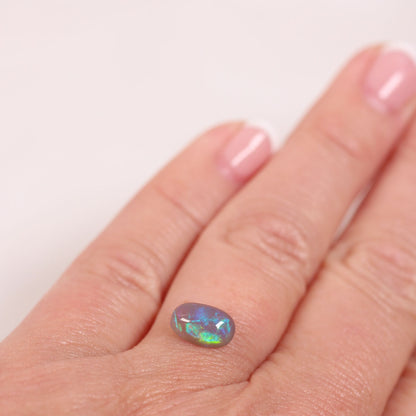 1.2 ct Dark Crystal Opal - 6 x 8.9 x 3.8mm