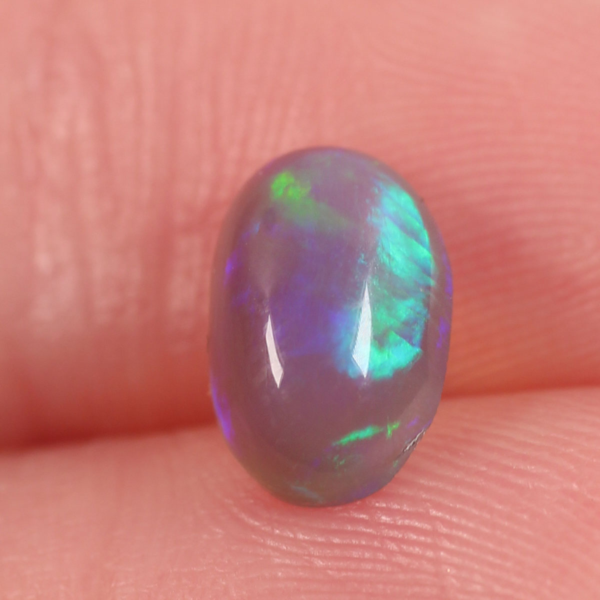 1.2 ct Dark Crystal Opal - 6 x 8.9 x 3.8mm