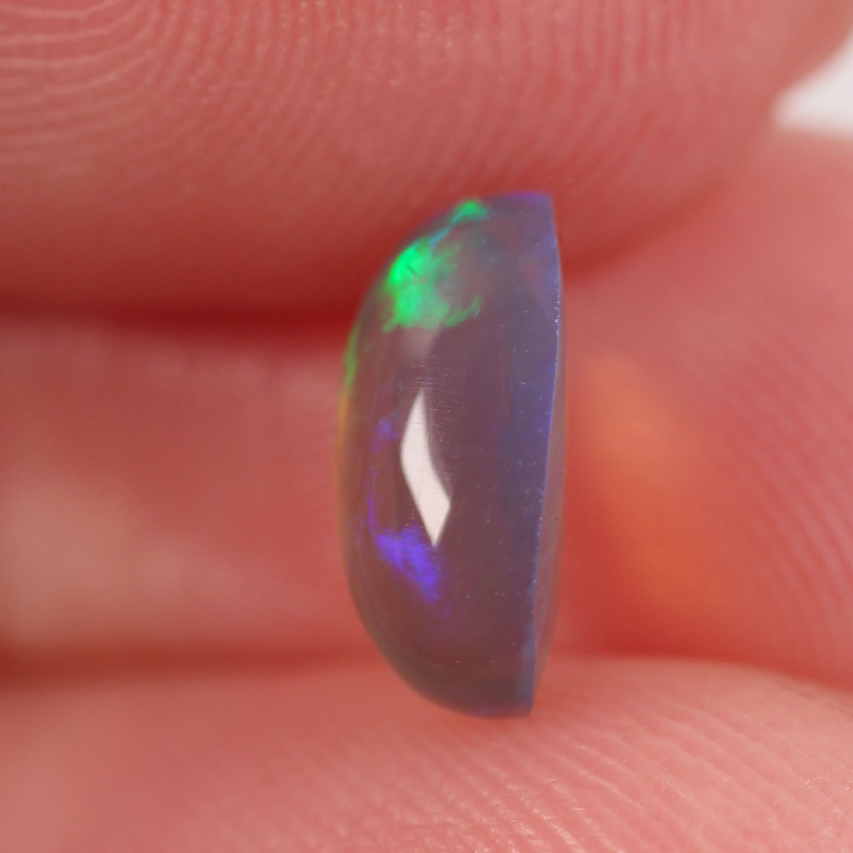 1.2ct Dark Crystal Opal - 6 x 8.9 x 3.8mm