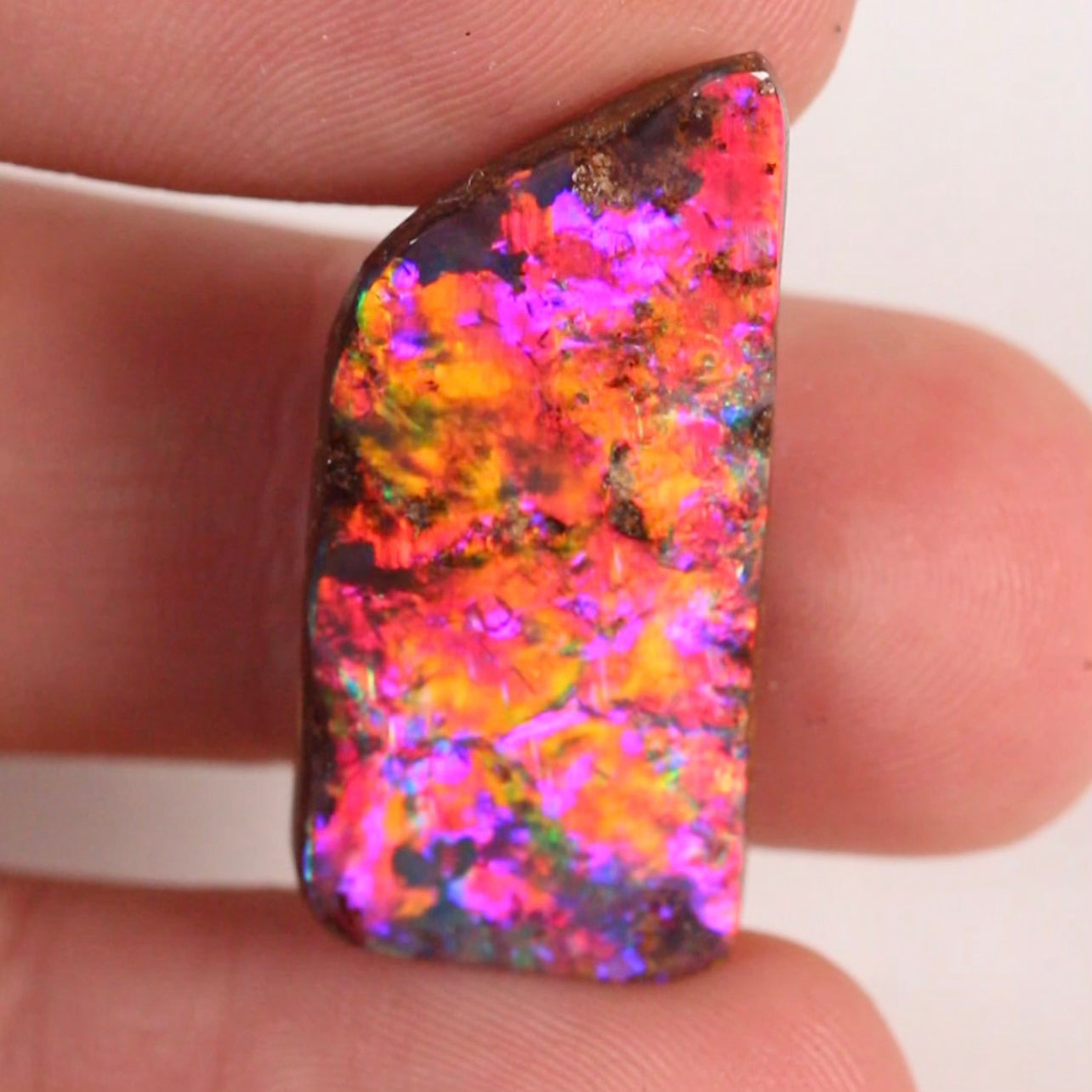 21ct Lava Flash Boulder Opal