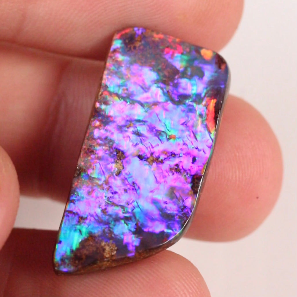 21ct Lava Flash Boulder Opal