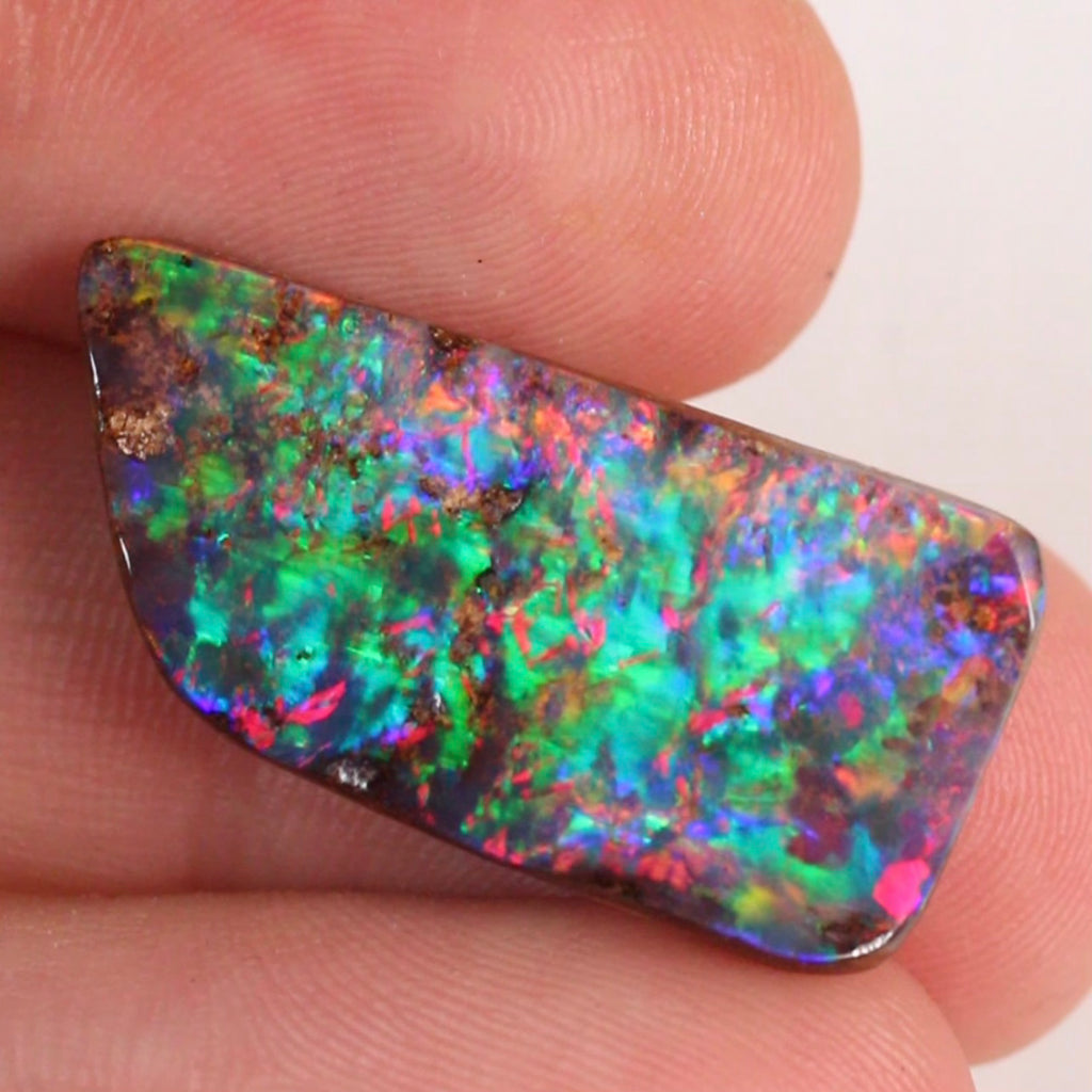 21ct Lava Flash Boulder Opal