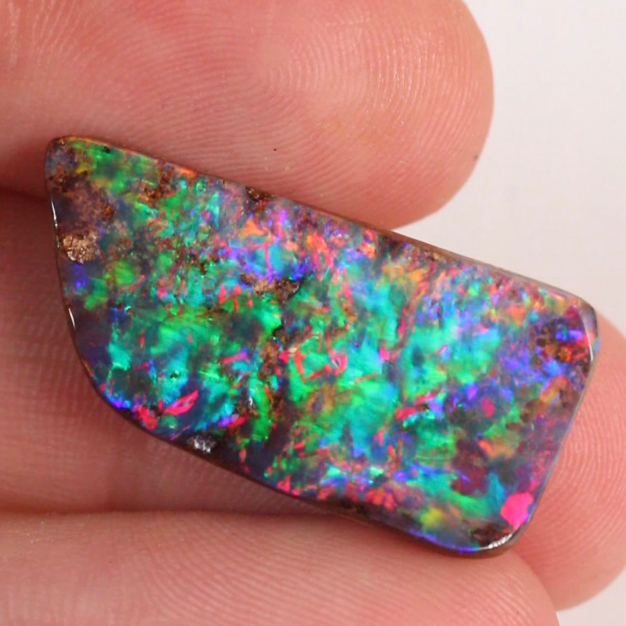 21ct Lava Flash Boulder Opal