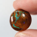 Natural boulder matrix from Winton, 9.24ct with lively green-blue flash
