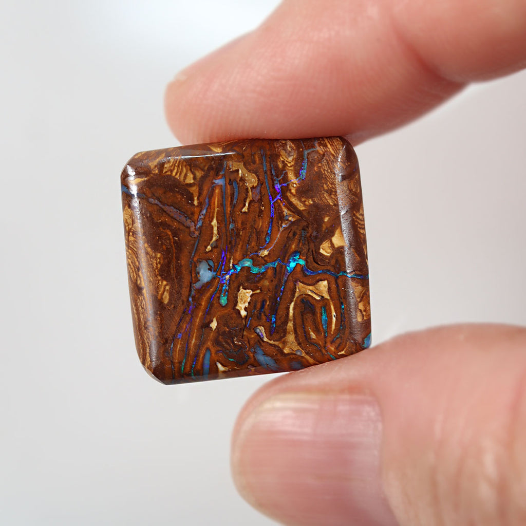 Blue boulder matrix 19.4ct natural solid Australian opal from Winton