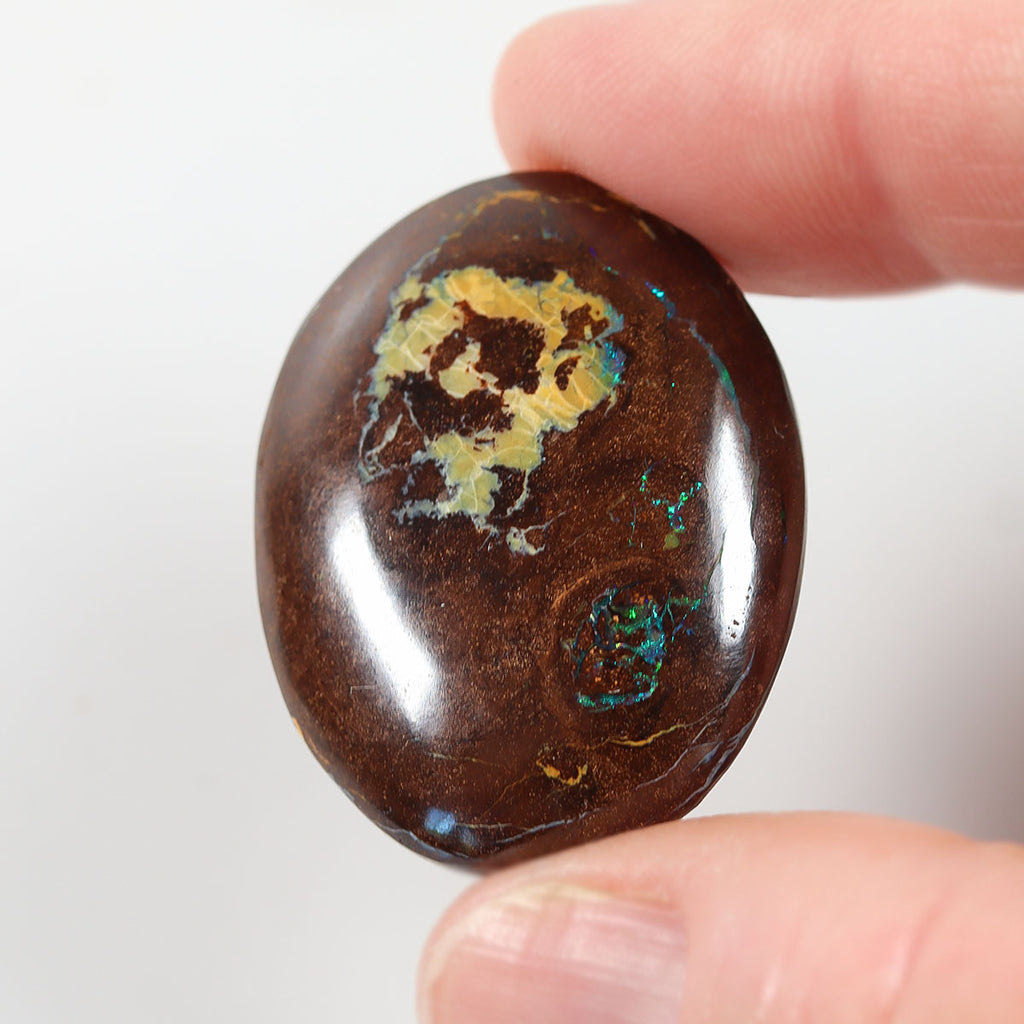 48.82ct Australian boulder matrix cabochon with blue boulder matrix