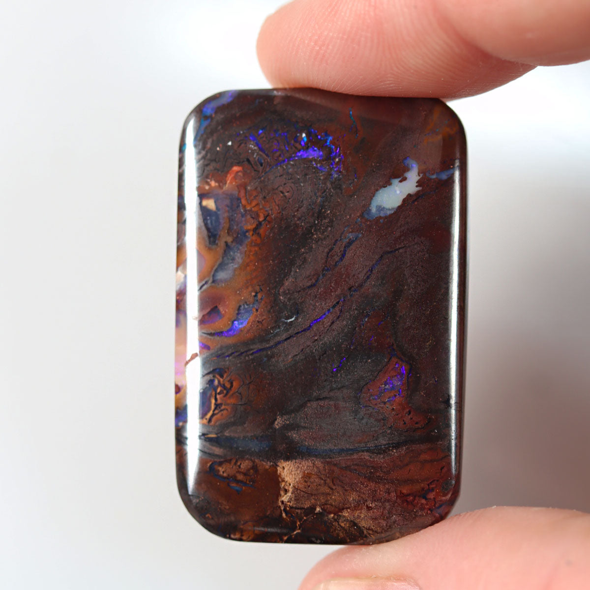 Green boulder matrix 57.98ct natural solid Australian opal from Yowah